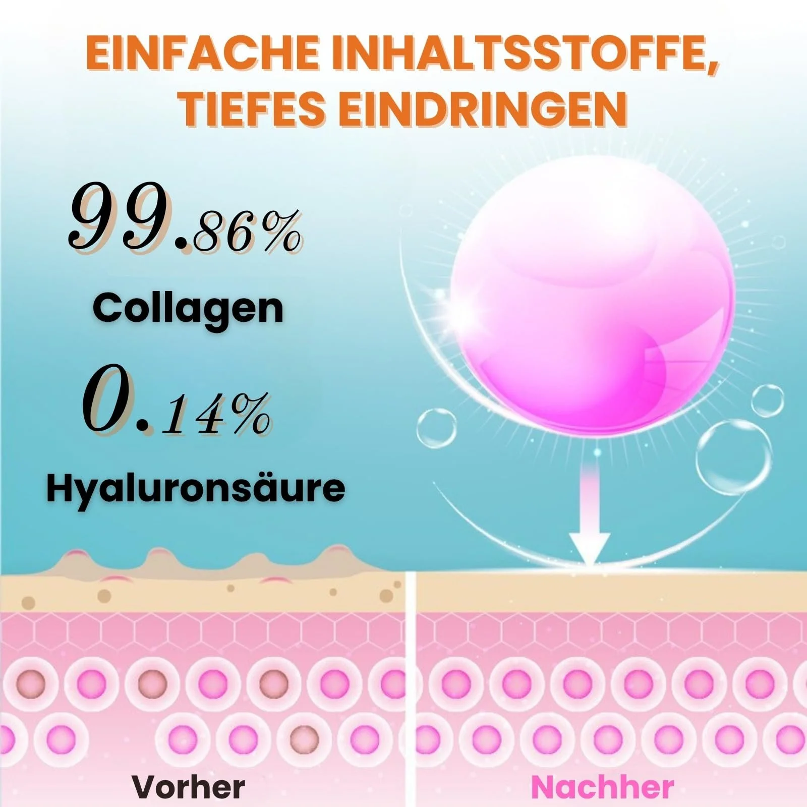 Плівка розчинного колагену, пакування з 5 штук, колагенова маска для пружності шкіри, фото №5