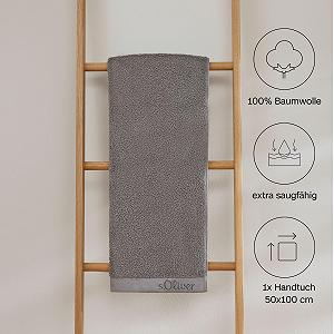 Рушник s.Oliver 50 x 100 см 100% бавовна 600 g/m² Grey synthetic.ua - Фото 1