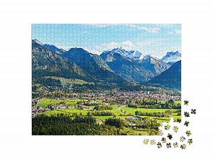 Пазл puzzleYOU Allgäu Puzzle Collection "Панорамный вид на Оберстдорф в Алльгой" 1000 элементов synthetic.ua - Фото 1
