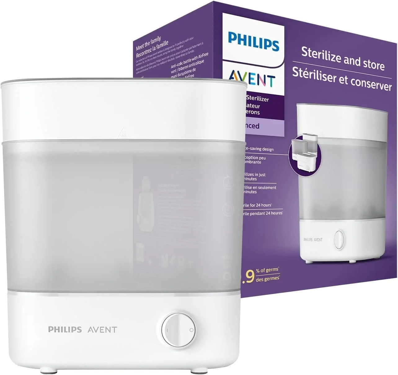 Подарунковий набір Philips Avent: електричний молоковідсмоктувач SCD340/31 та стерилізатор SCF291/00, BPA-Free, фото №2 Подарунковий набір Philips Avent: електричний молоковідсмоктувач SCD340/31 та стерилізатор SCF291/00, BPA-Free, фото №2