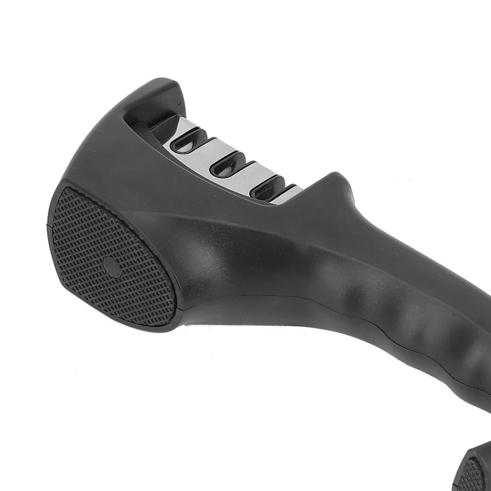 Точило для ножів ручна 3 в 1 багатофункціональна ергономічна ручка, фото №8