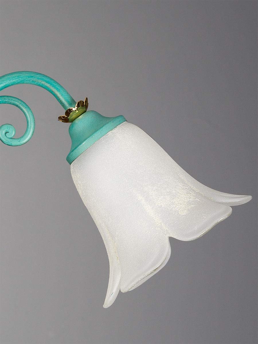 Настільна лампа Helios Large Florentine 454037 2 x E14 Антична Зелена Патина, фото №6