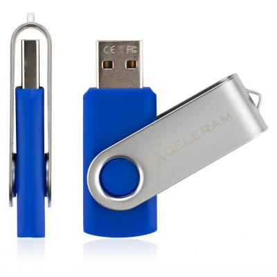 USB флеш-накопитель Exceleram 32gb P1 Series Silver/Blue USB 2.0 EXP1U2SIBL32, фото №4