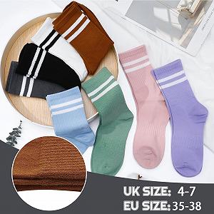 Женские теннисные носки в полоску, хлопковые, 8 пар synthetic.ua - Фото 1