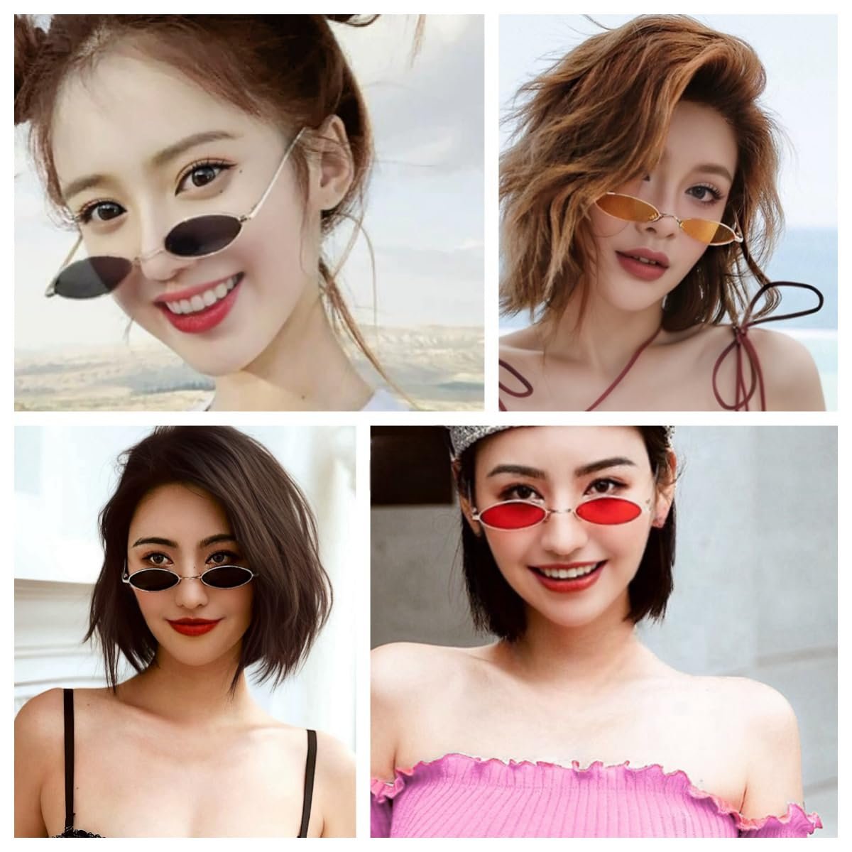 Солнцезащитные Очки Овальные Ретро QVKUUT Металлические Классические Защита от УФ, фото №3