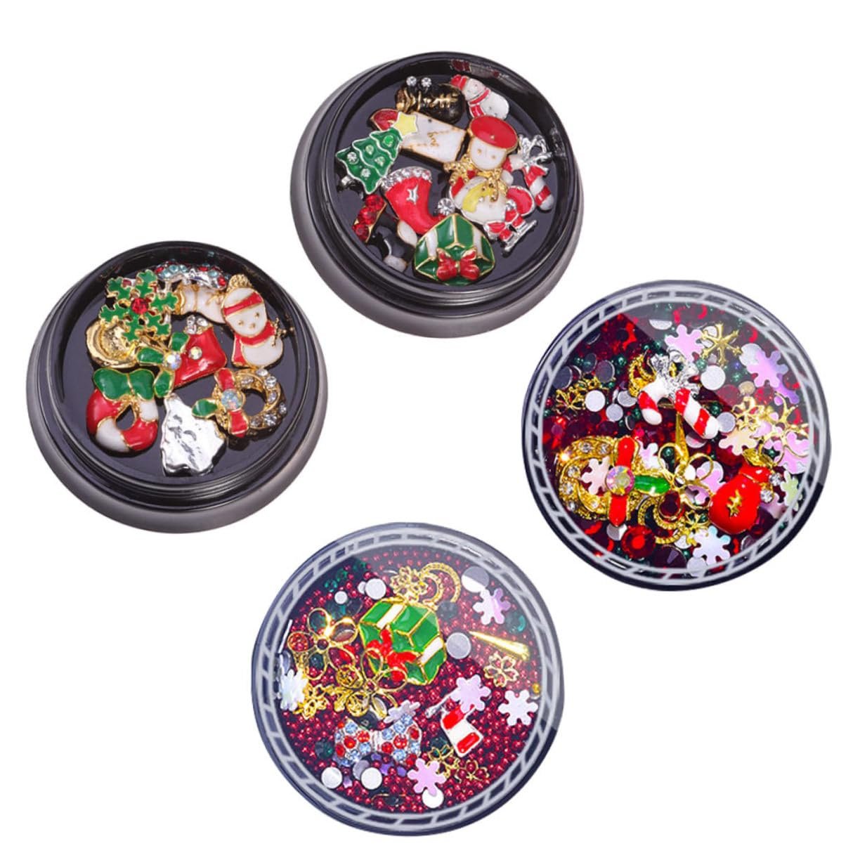 Стразы для ногтей Healeved Рождественские, набор, снежинки, фото №4