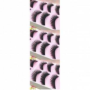 Ресницы Angoily 15 пар полные полоски ресницы крест ручной работы из синтетического волокна роскошные длинные густые - Фото 1