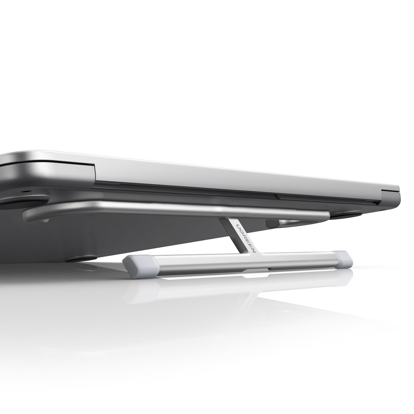 Подставка для ноутбука UGREEN Mini Foldable Aluminium Ultralight Self-Adhesive Invisible Height Adjustable 30 мм, совместима с MacBook Air, Pro, Dell, фото №1