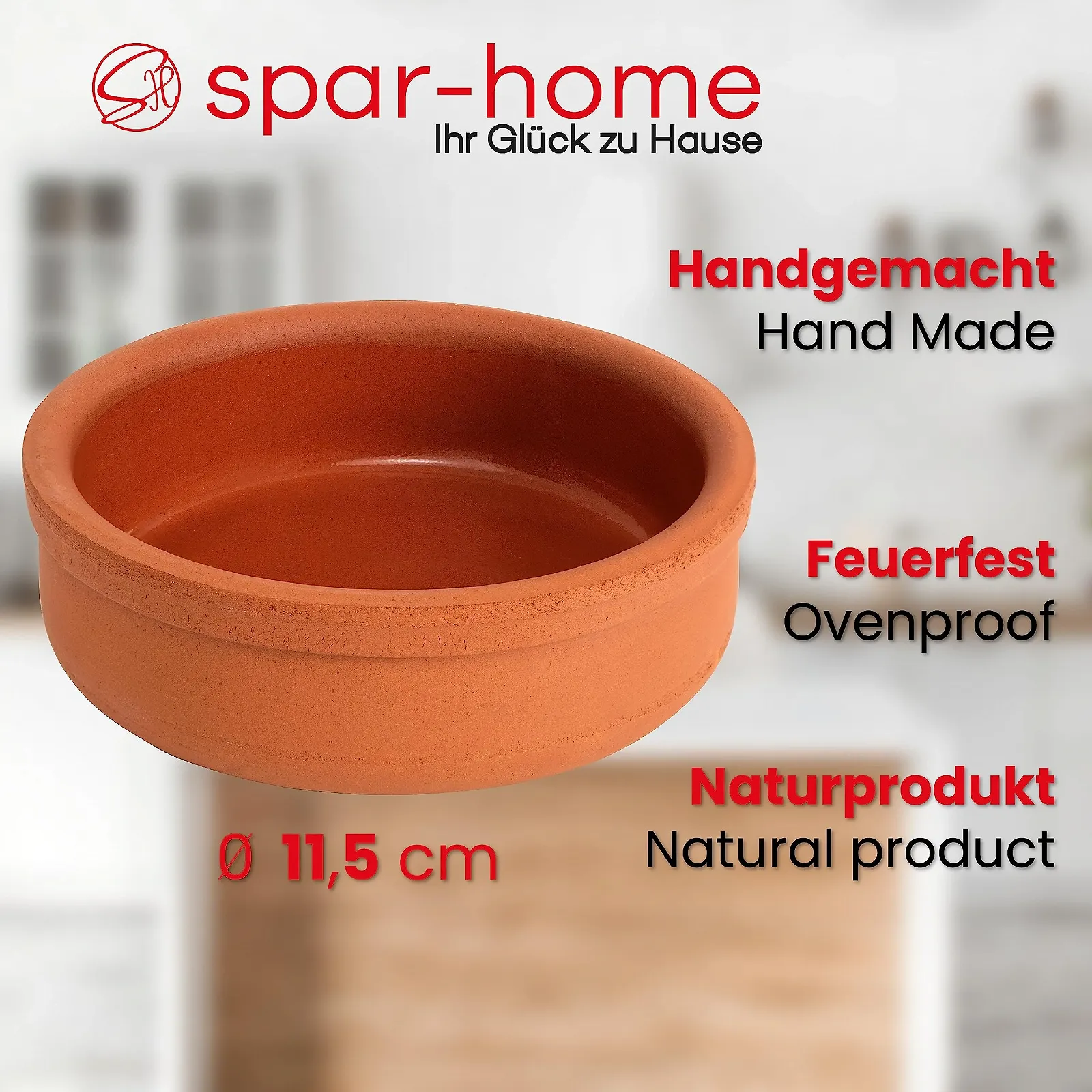 Горшочки для запекания Güvec Глиняные Круглые Набор из 6 шт., фото №4