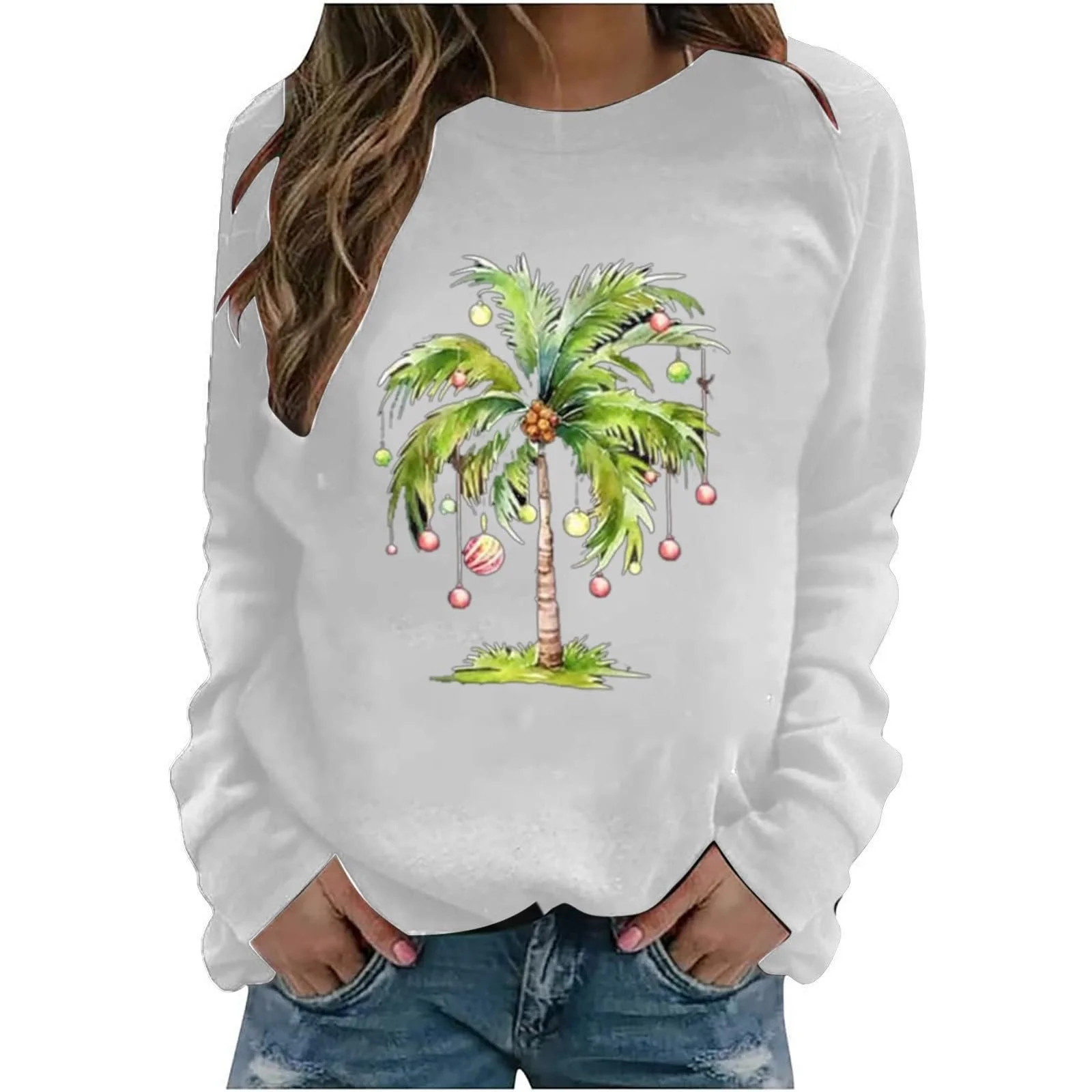 Жіночий світшот Різдвяний принт, фото №1