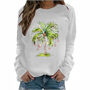 Женский свитшот Рождественский принт Свитер - Фото 1