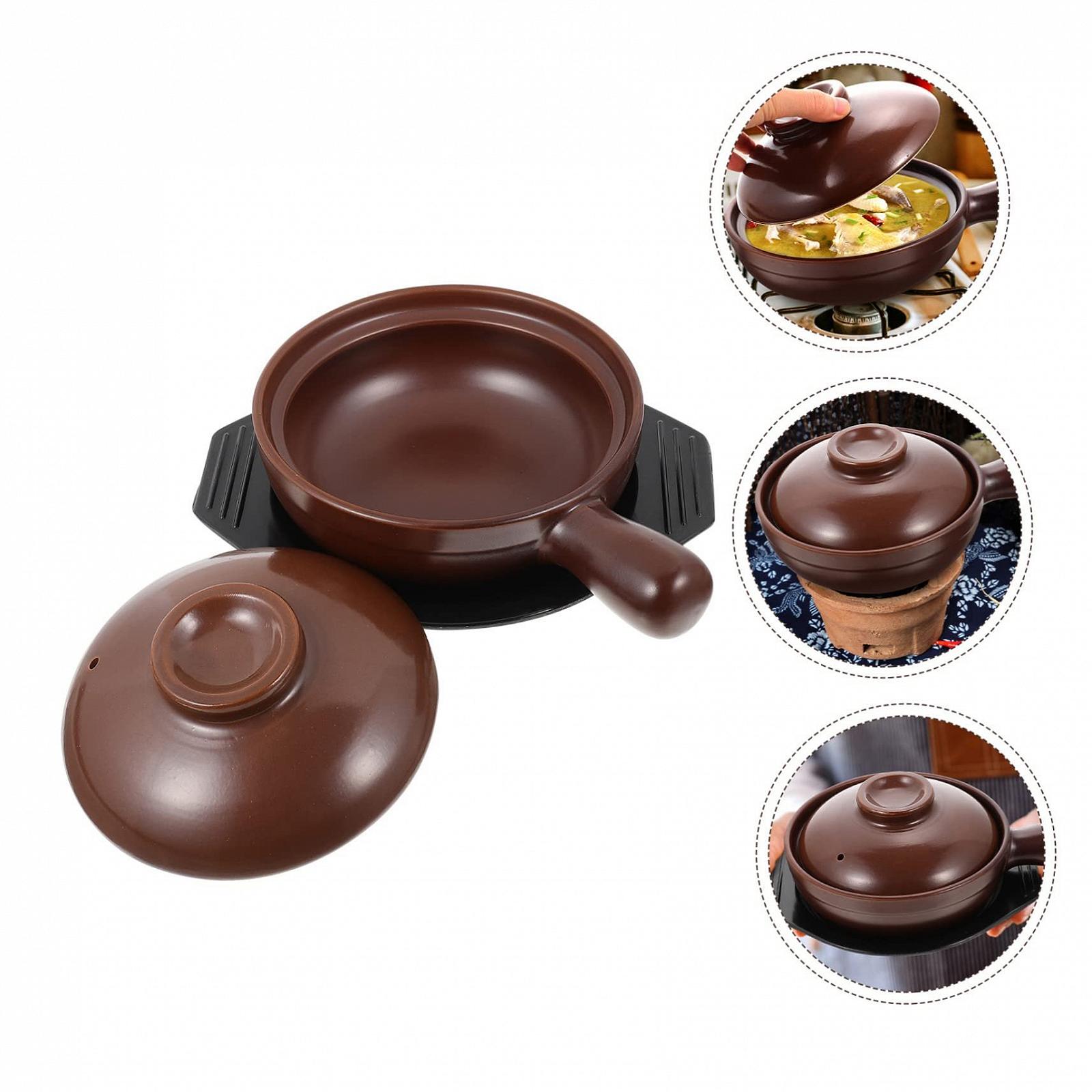 Керамическая кастрюля Термостойкая Кислото- и щелочестойкая Глазурованная нескользящая ручка, фото №9