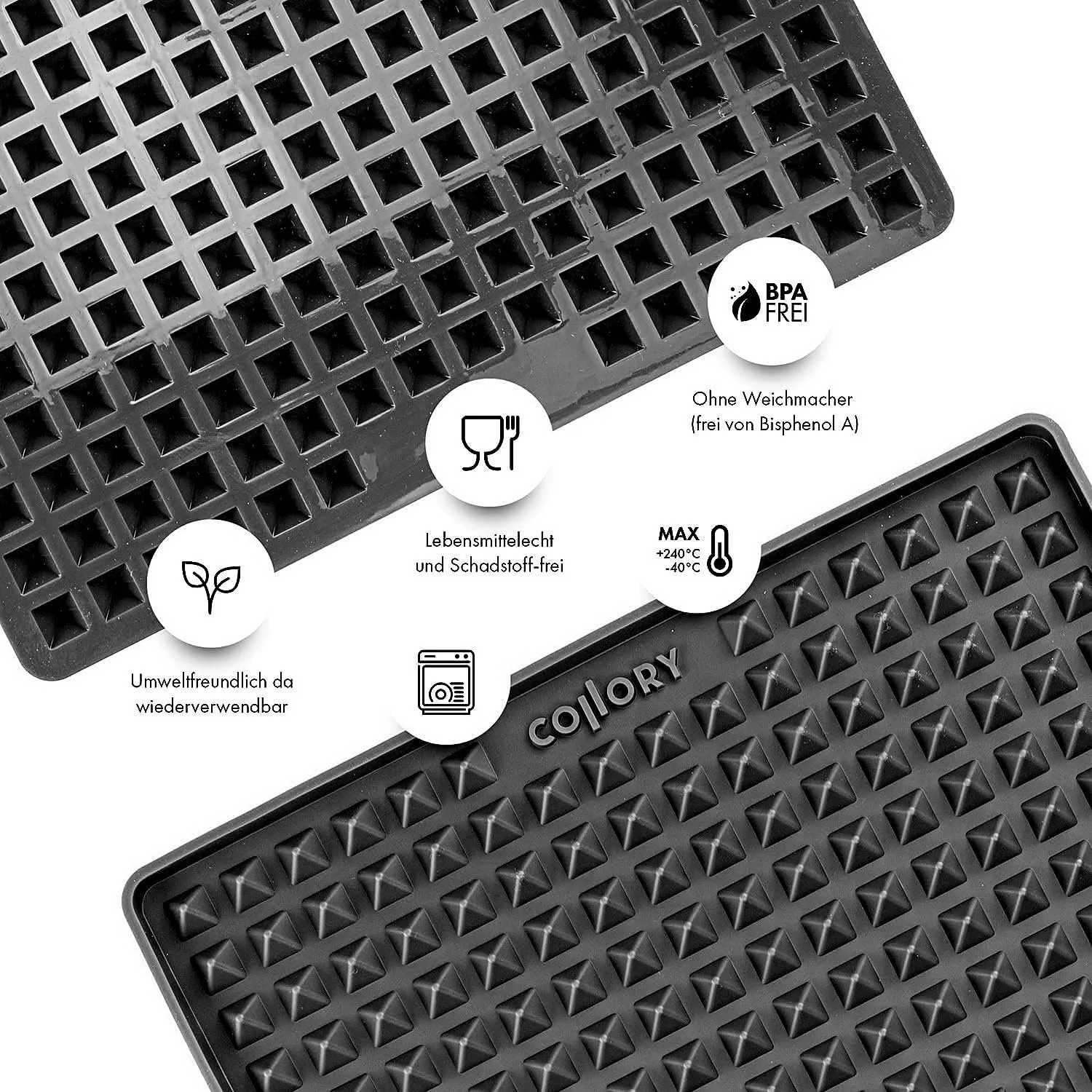 Килимок для випікання Collory 40 x 29 x 1 см силіконовий термостійкий до 240 °C без BPA, фото №4 Килимок для випікання Collory 40 x 29 x 1 см силіконовий термостійкий до 240 °C без BPA, фото №4