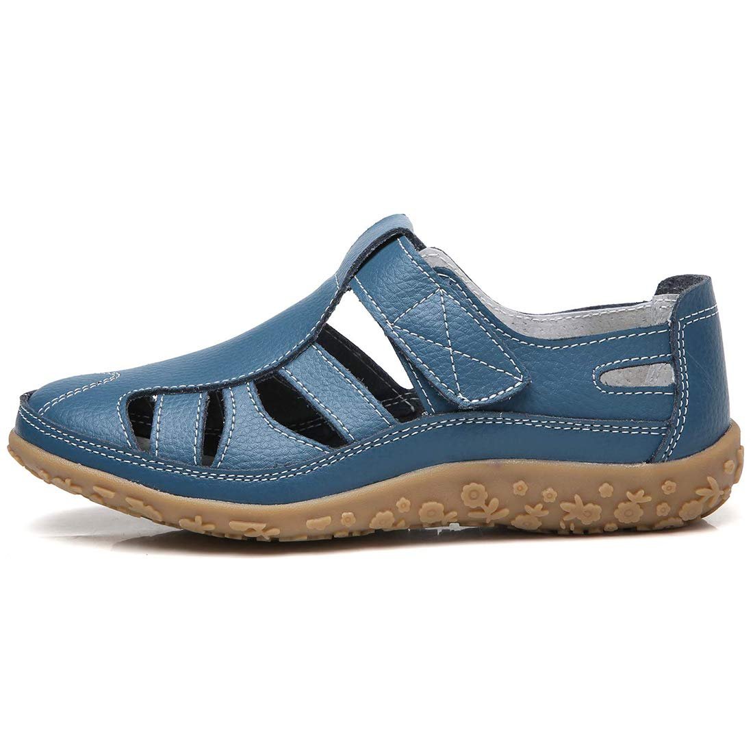 Жіночі сандалі CrEev Шкіряні М'які Плоскі Зручні Повсякденні Літні, фото №2