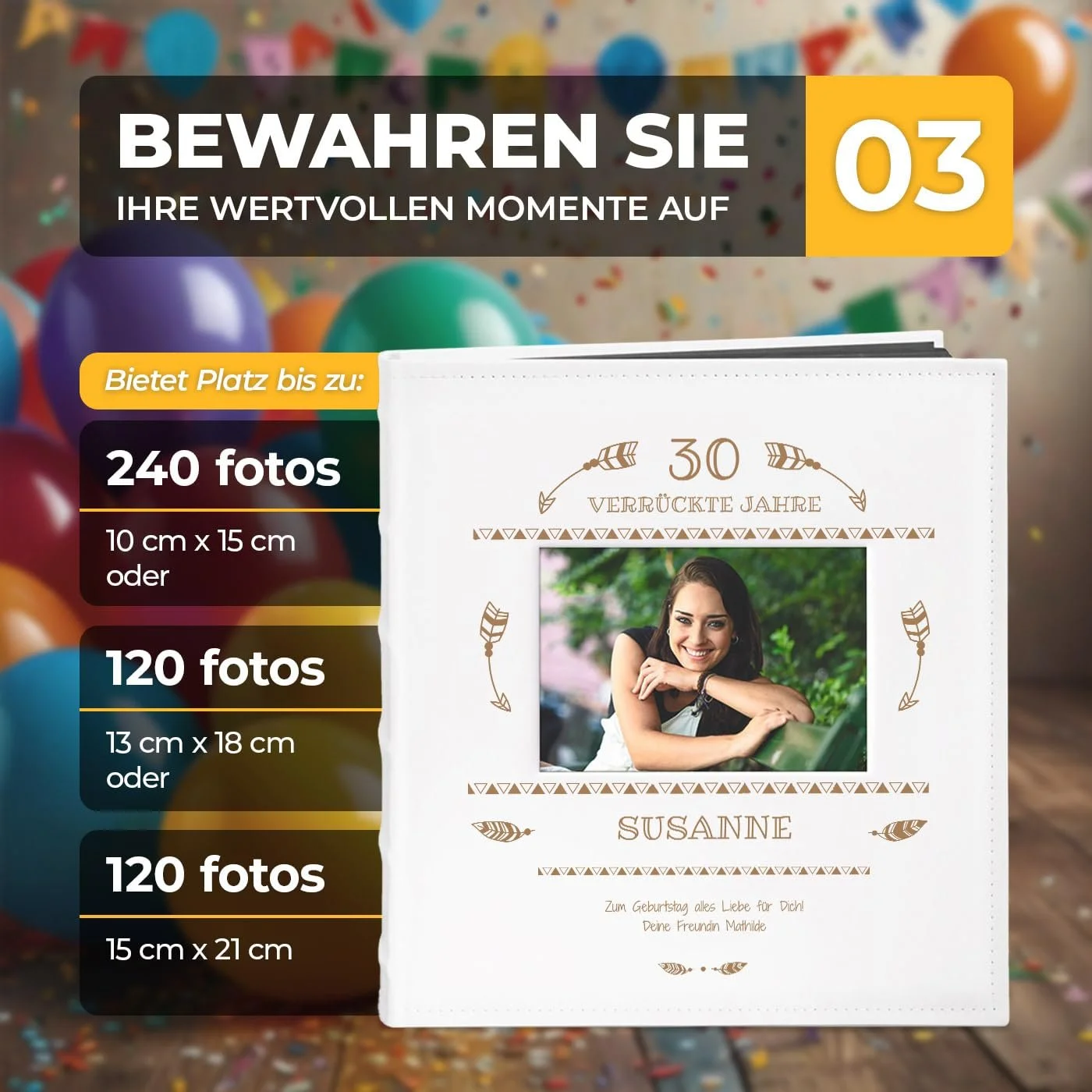 Фотоальбом Maverton для DIY с вырезом для фотографий с гравировкой - на 240 фотографий 10 x 15 - 60 черных страниц - размер 33 x 30 см - белый, фото №4 Фотоальбом Maverton для DIY с вырезом для фотографий с гравировкой - на 240 фотографий 10 x 15 - 60 черных страниц - размер 33 x 30 см - белый, фото №4