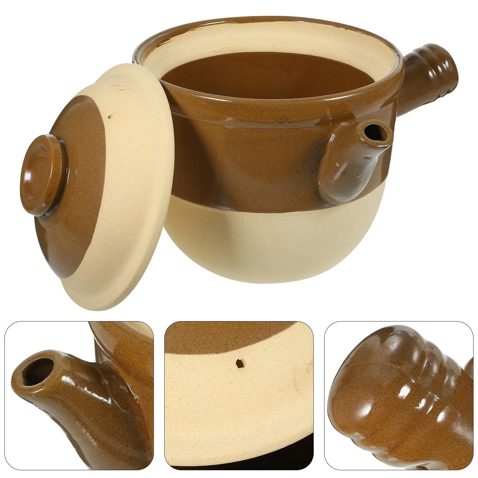 Горшок Cabilock глиняный китайский жаростойкий для трав и лекарств, фото №9
