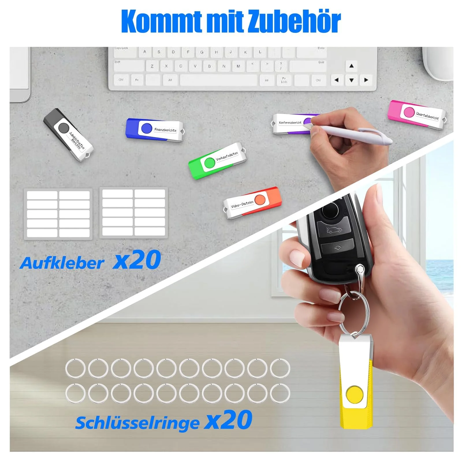 Набір USB-флеш-накопичувачів TEWENE 128MB 20 шт. USB 2.0 Multicoloured Rotate, фото №3 Набір USB-флеш-накопичувачів TEWENE 128MB 20 шт. USB 2.0 Multicoloured Rotate, фото №3