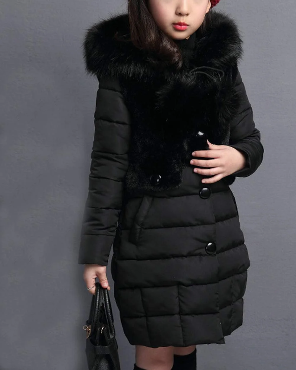 Зимова пухова куртка для дівчаток Princess, зимове пальто, фото №2