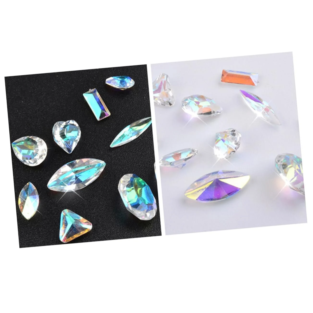 Стразы Кристаллы, Бусины, Стразы Хлопья, Блестки, Рождественские Наклейки для Ногтей, Наклейки для Маникюра, Стеклянный Дизайн Ногтей 2 шт, фото №6