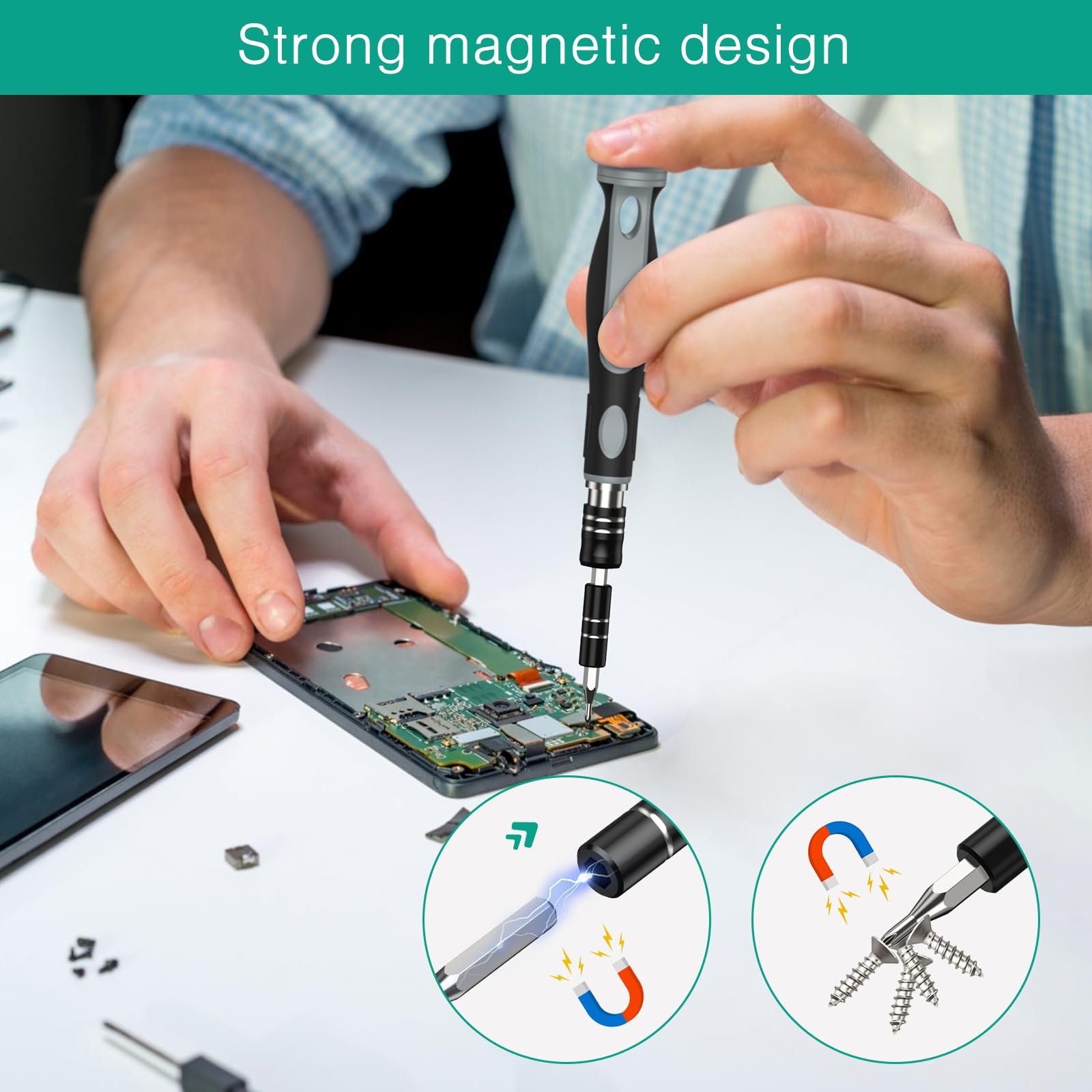 Набір викруток ORIA Precision 48 в 1 Магнітний, фото №3 Набір викруток ORIA Precision 48 в 1 Магнітний, фото №3