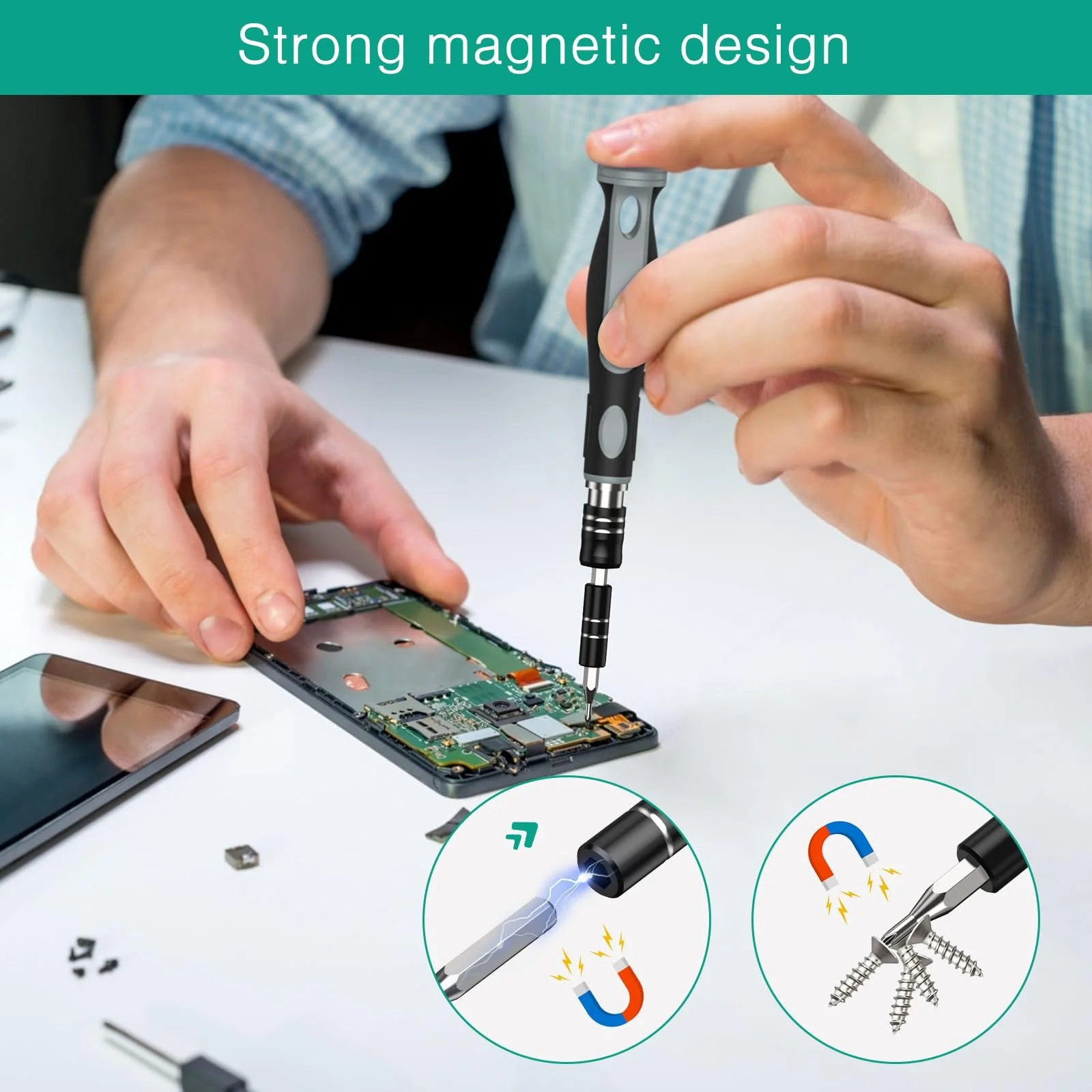 Набор отверток ORIA Precision 48 в 1 Магнитный, фото №3