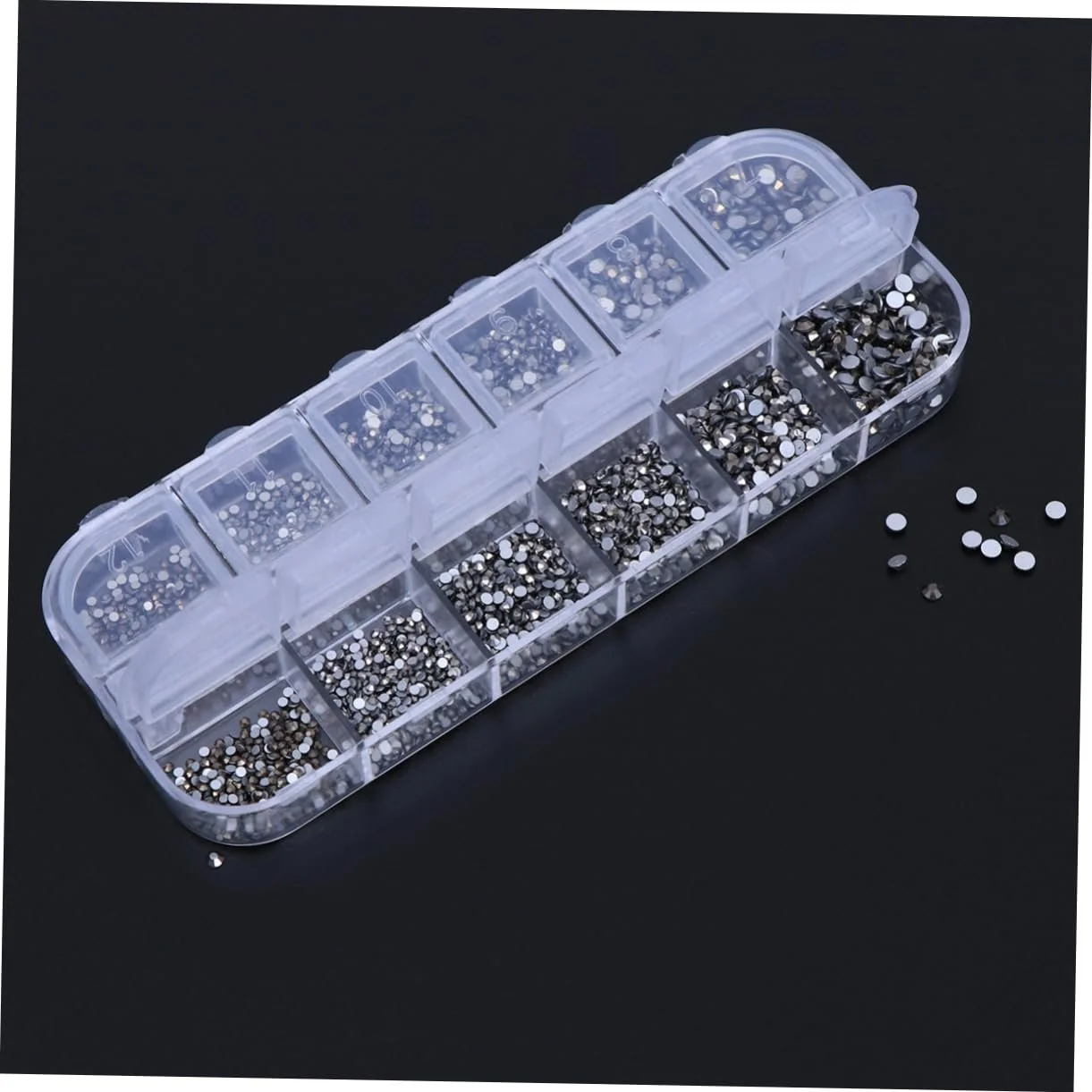 Стразы Плоские EXCEART 3360 штук для ногтей, круглые бусины, жемчуг, хрустальные бусины, набор для маникюра, золотые и серебряные драгоценные камни, фото №3 Стразы Плоские EXCEART 3360 штук для ногтей, круглые бусины, жемчуг, хрустальные бусины, набор для маникюра, золотые и серебряные драгоценные камни, фото №3