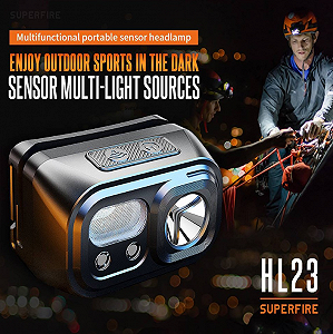 Фонарь налобный аккумуляторный HL23-S SuperFire 350 Lumen IP44 synthetic.ua - Фото 1
