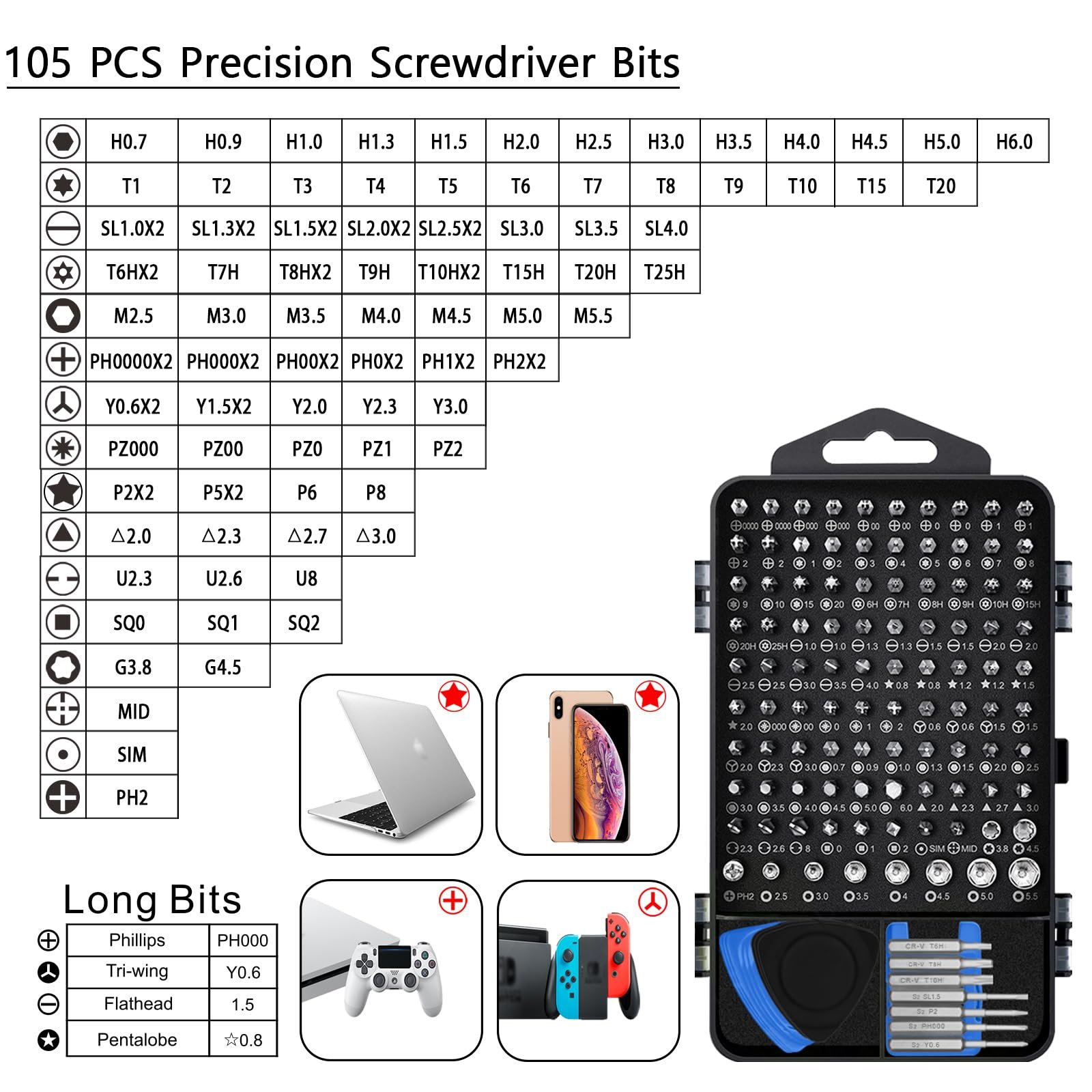 Набір викруток KIROGILY 135 в 1 Прецизійний Синій, фото №3 Набір викруток KIROGILY 135 в 1 Прецизійний Синій, фото №3
