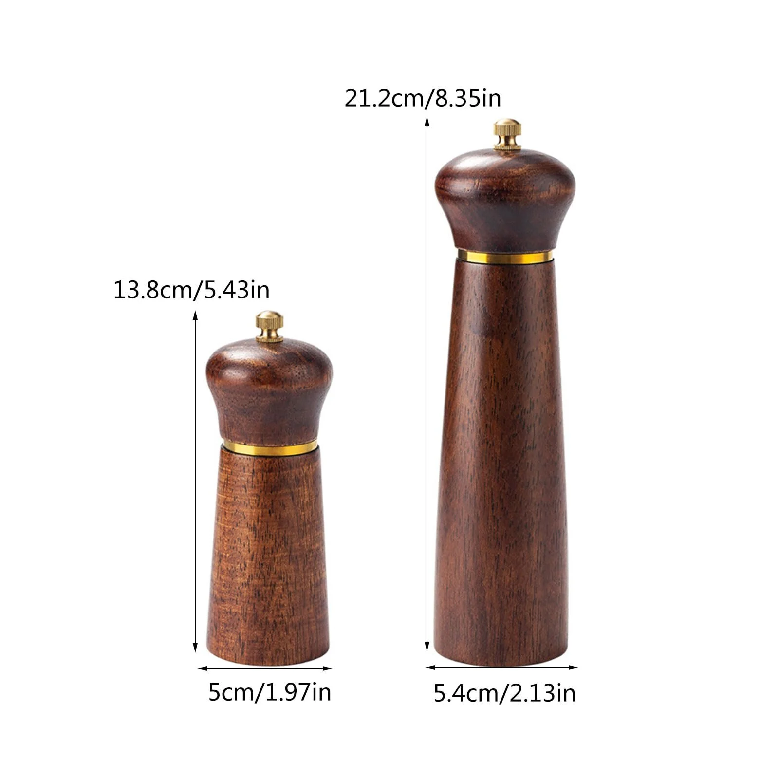 Ручний млин Дерев'яна для солі, чорного перцю та спецій, для ентузіастів кулінарії, фото №7
