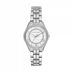 Часы Michael Kors Lauryn Кварцевый механизм, три стрелки, ремешок из нержавеющей стали или кожи - Фото 1
