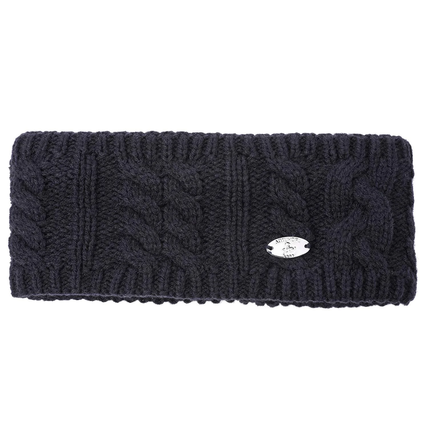 Пов'язка на голову в'язана косичкою з флісовою підкладкою, фото №2