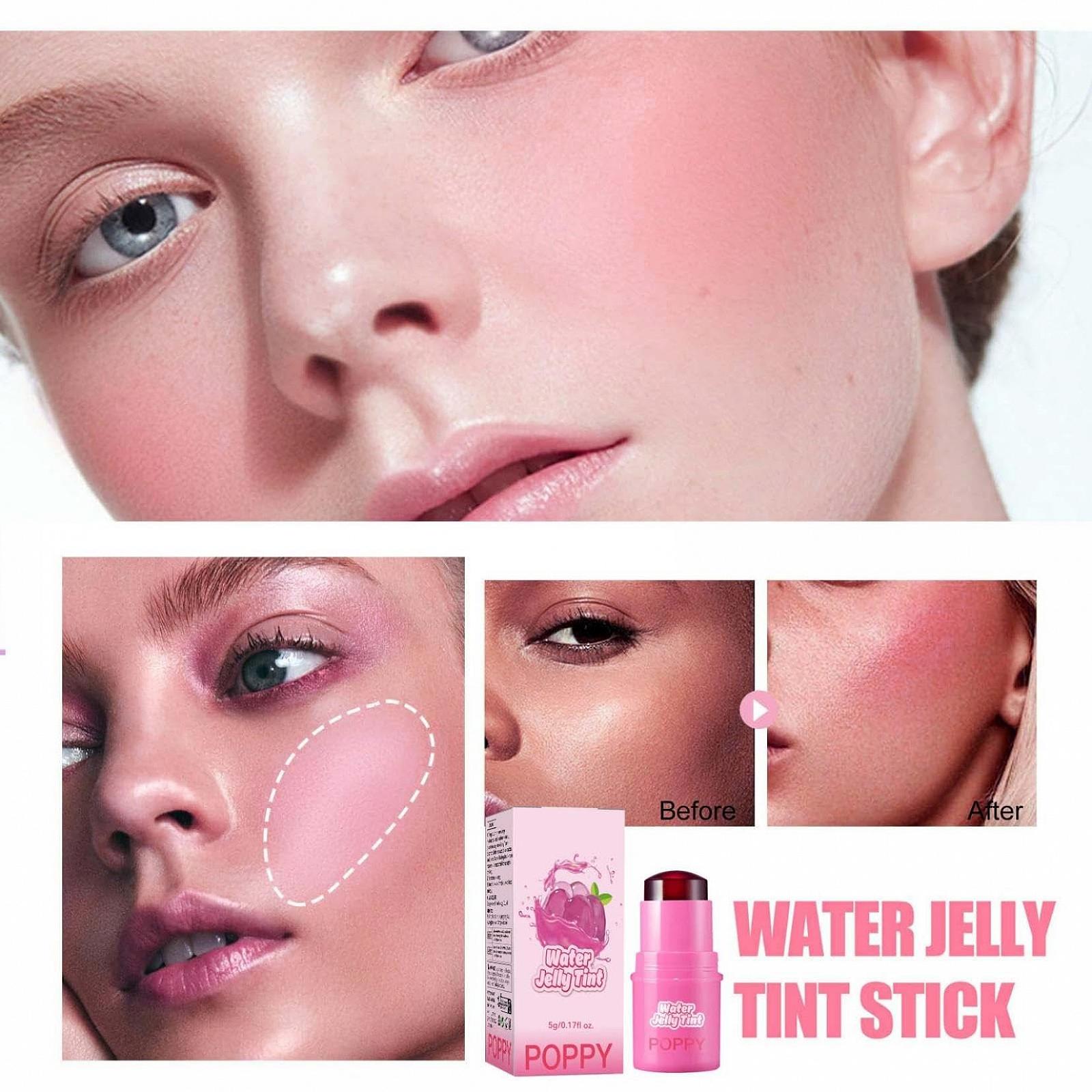 Помада Румяна Milk Cooling Water Jelly Tint Stick для Глаз (1, POOPY, 5 г), фото №4
