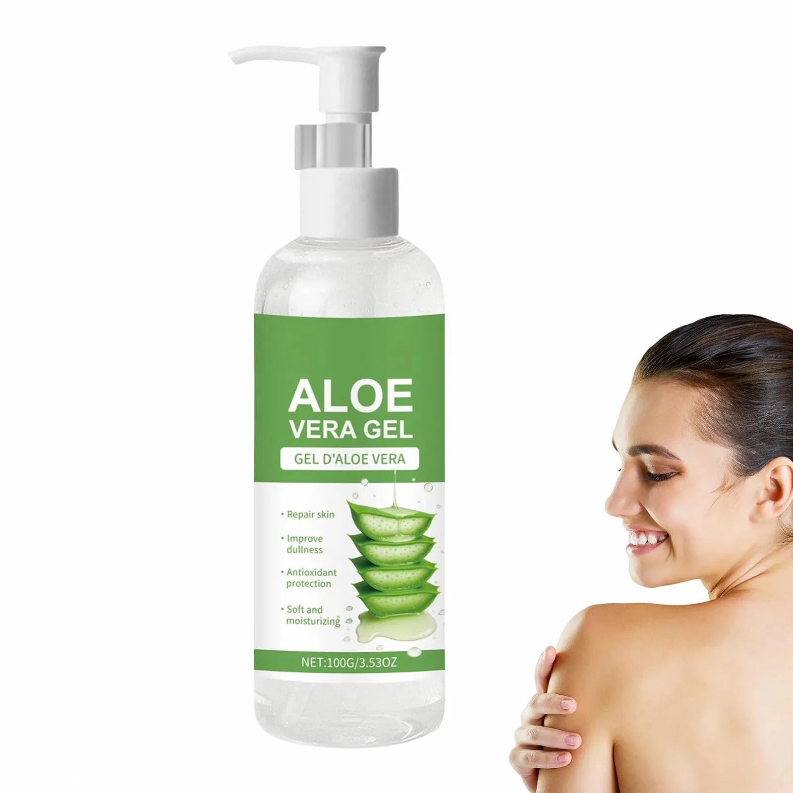 Гель зволожуючий багаторазовий Compact Natural Sun Repair Gel 100 г, 15 x 4 см, фото №1