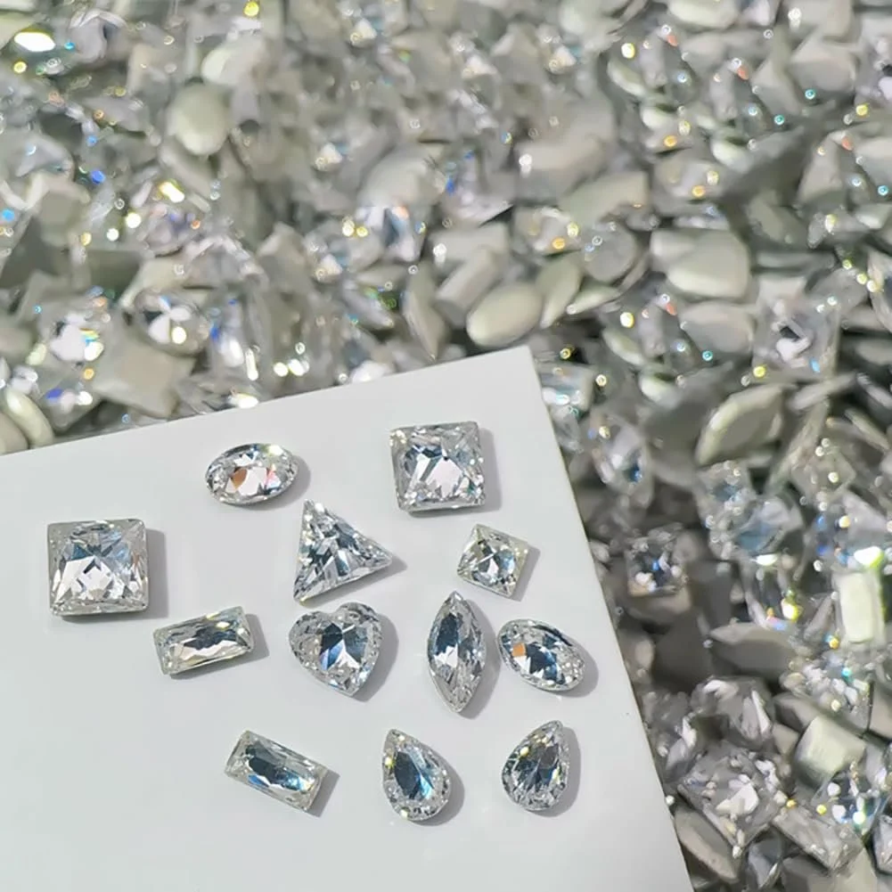 Стрази Циркон Блискучі для Нігтів 3D Форми 2-3 мм 100 шт., фото №4