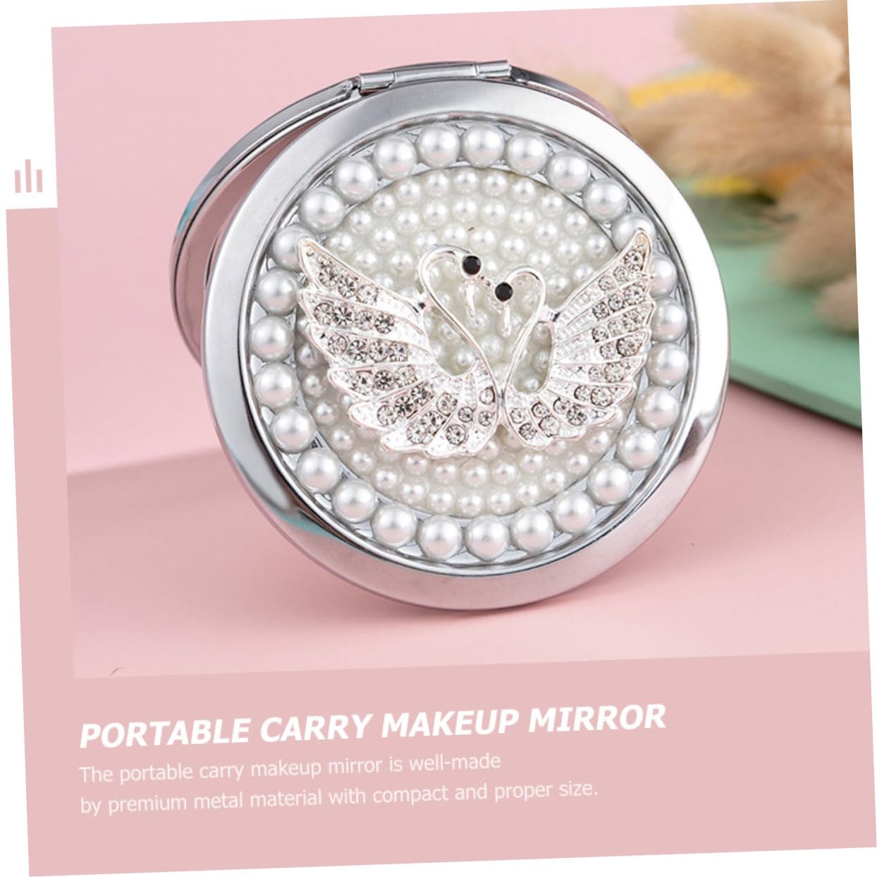 Ручное зеркало Angoily Набор 4 Swan металлические с бриллиантами, фото №6 Ручное зеркало Angoily Набор 4 Swan металлические с бриллиантами, фото №6