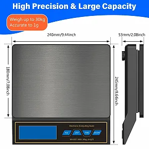 Кухонні ваги Цифрові 30 кг 1 г Stainless Steel ціна на synthetic.ua - Фото 1 Кухонні ваги Цифрові 30 кг 1 г Stainless Steel synthetic.ua - Фото 1