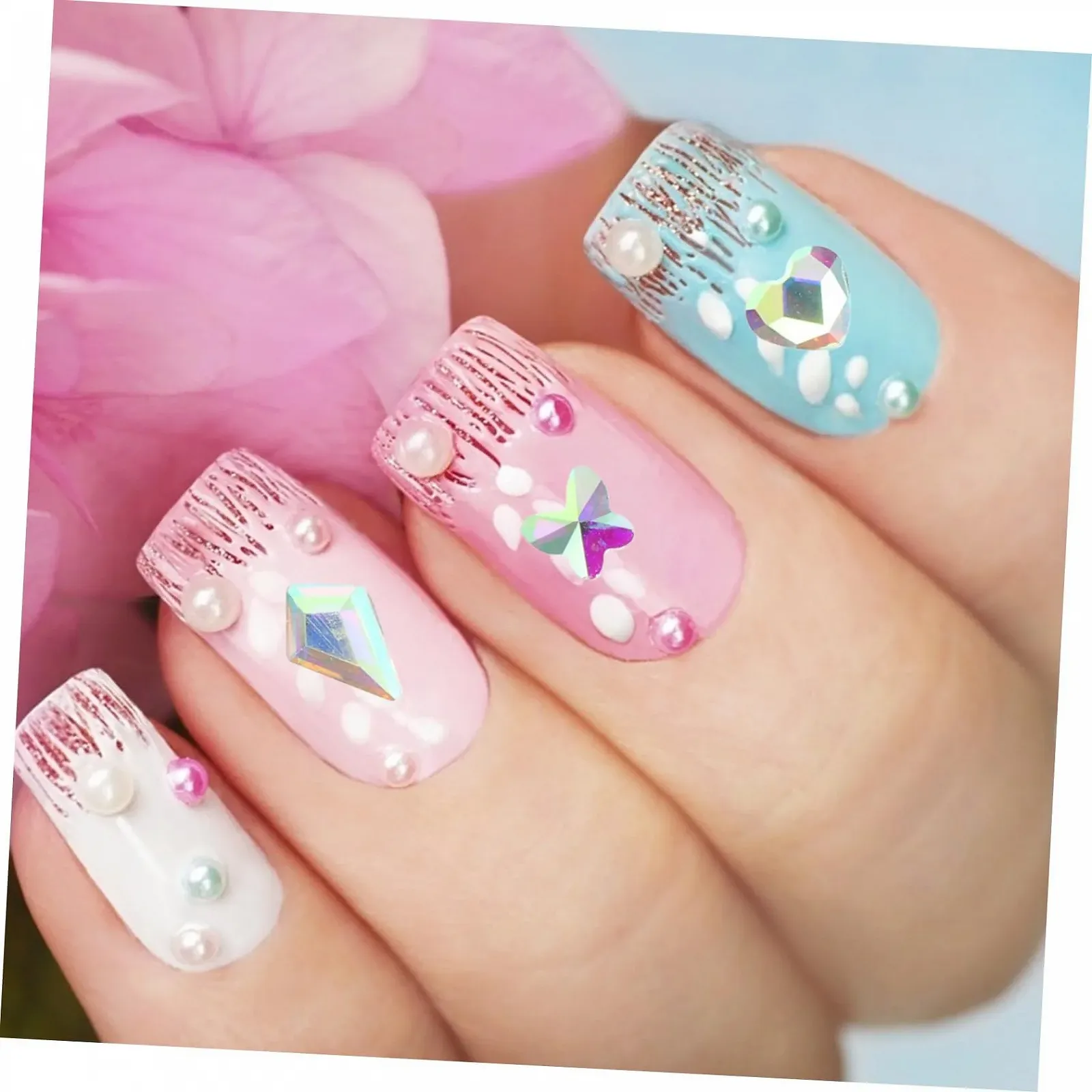 Стразы для ногтей EXCEART Разной формы 1 коробка, фото №2