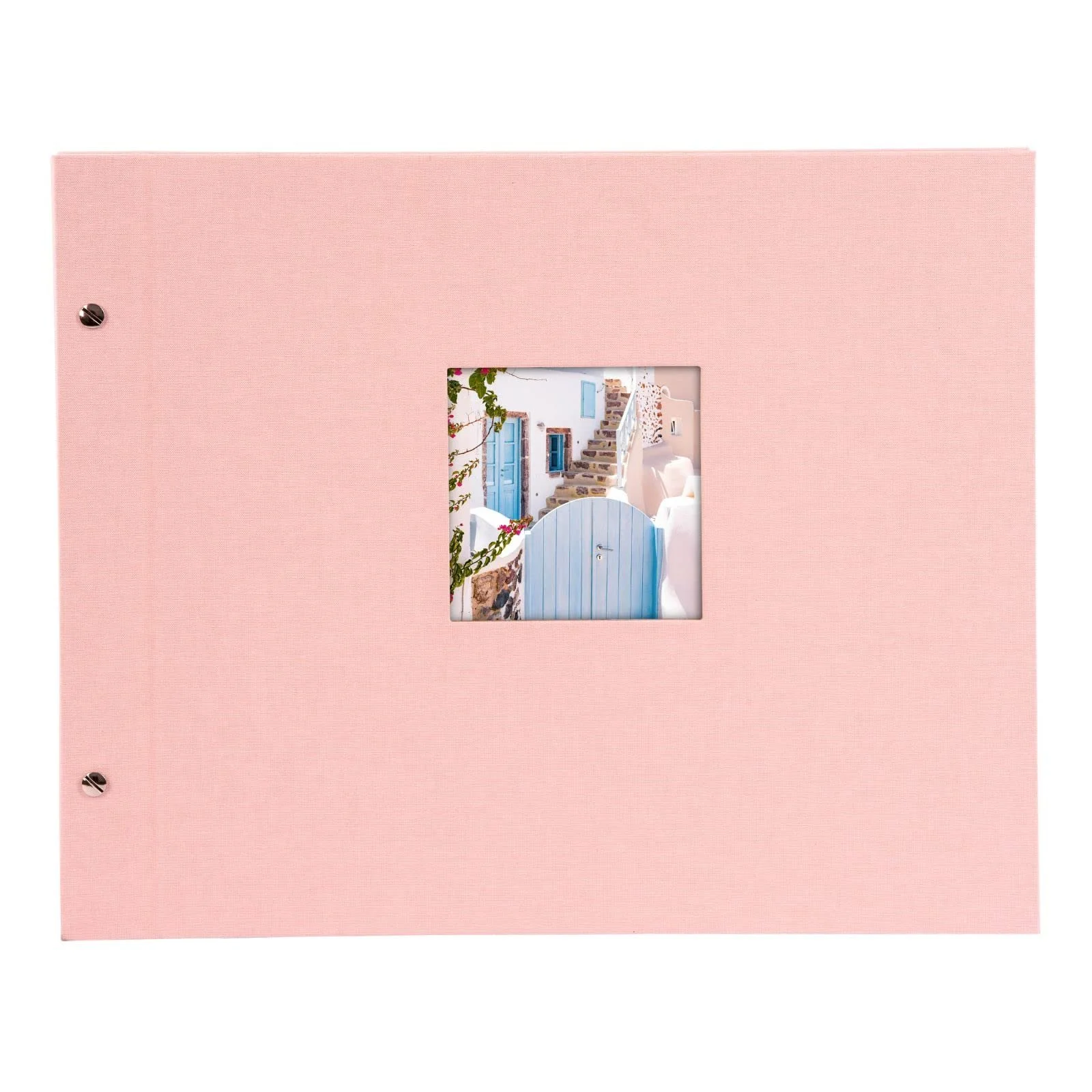 Альбом на винтах Bella Vista goldbuch С вырезом для фотографий 39 x 31 см, 40 страниц с защитными разделителями Расширяемый Лен, Серый, 28, розовый, 39 x 31 см, фото №2 Альбом на винтах Bella Vista goldbuch С вырезом для фотографий 39 x 31 см, 40 страниц с защитными разделителями Расширяемый Лен, Серый, 28, розовый, 39 x 31 см, фото №2