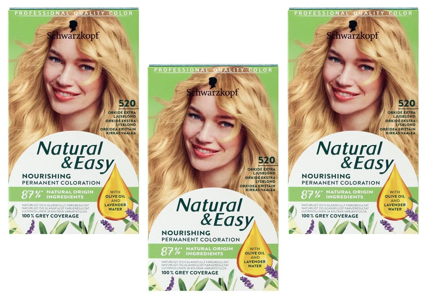 Краска для волос Schwarzkopf Natural & Easy 520 Ультра Светлый Блондин, фото №1 Краска для волос Schwarzkopf Natural & Easy 520 Ультра Светлый Блондин, фото №1