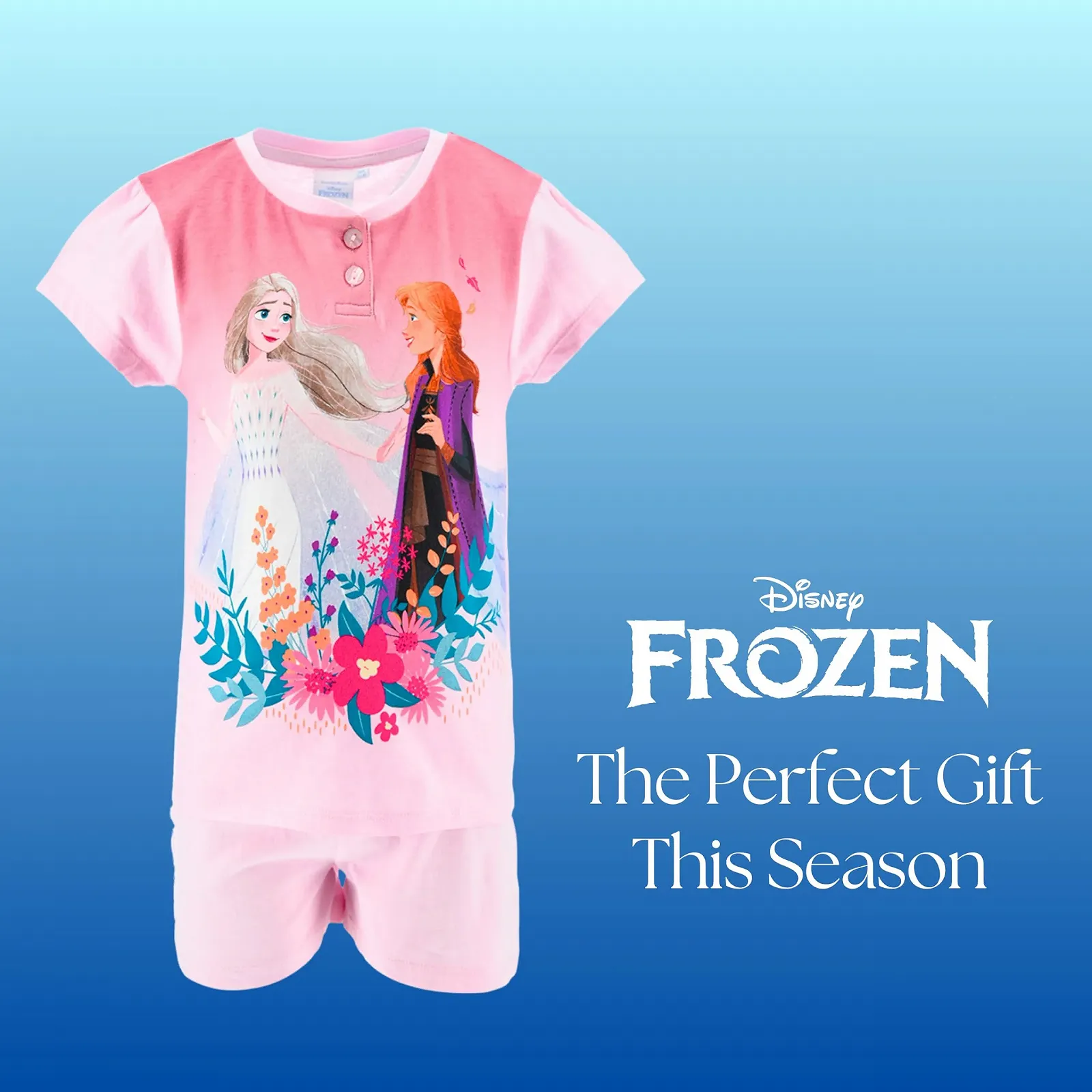 Піжама Disney Frozen Футболка та шорти з Ельзою та Анною для дівчат, 2 шт, фото №8 Піжама Disney Frozen Футболка та шорти з Ельзою та Анною для дівчат, 2 шт, фото №8