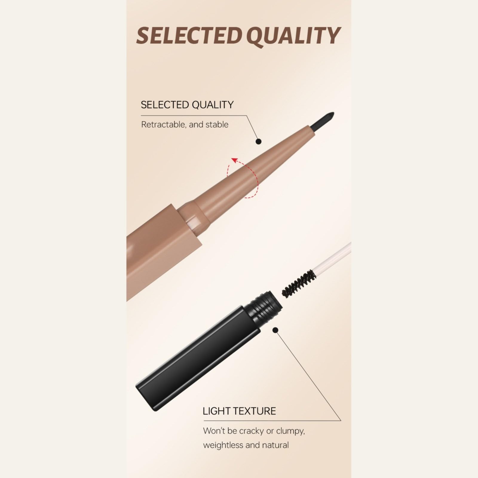 Олівець для брів Органічний Світло-сірий, фото №4