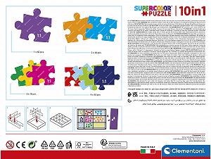 Пазл Clementoni Supercolor 20273 10 In 1 Rainbow High (3x18, 4x30, 2x48 и 1x60 деталей) для детей от 4 лет synthetic.ua - Фото 1