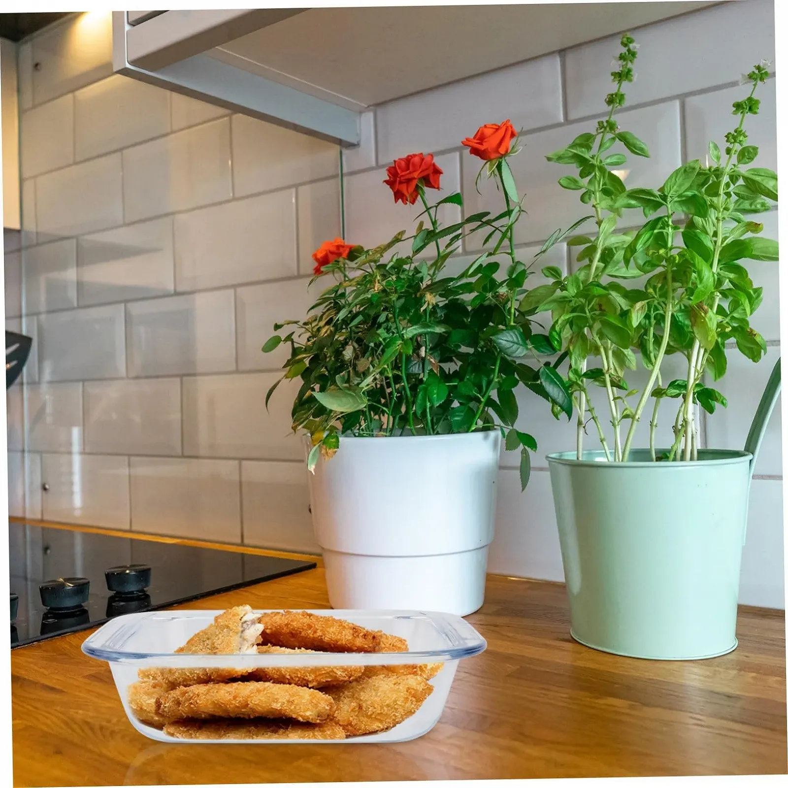 Форма для запекания стеклянная жаростойкая для духовки и микроволновой печи, фото №6