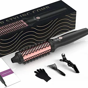 Термічна щітка UKLISS 32 мм 3 в 1 160-204°C Black Rose - Фото 1
