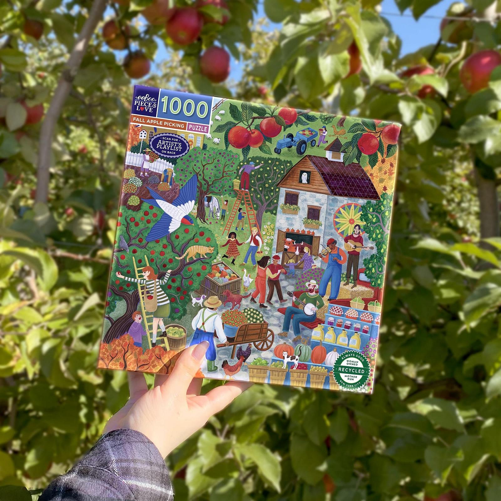 Пазл Eeboo Apple Harvest in Autumn Сбор яблок осенью 1000 элементов 58,5 x 58,5 см, фото №4
