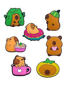 Джибітси Капібара capybara Jibbitz 7 шт аксесуари крокс прикраса - Фото 1