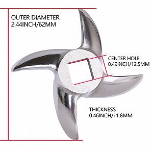 Ніж для м'ясорубки 12# Хрестоподібний Stainless Steel synthetic.ua - Фото 1
