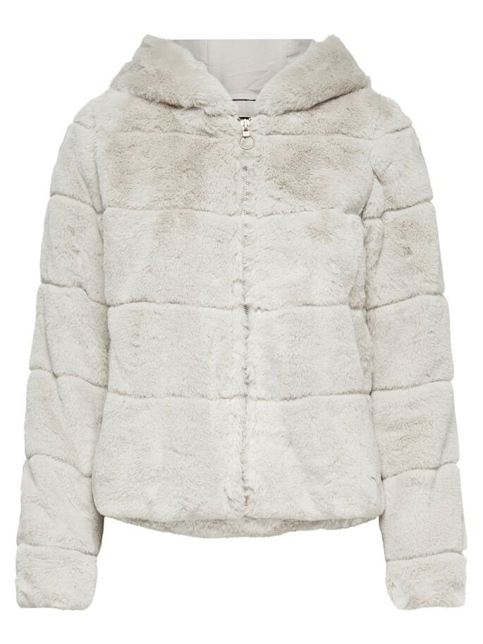 Куртка ONLY ONLCHRIS FUR HOODED JACKET CC OTW 15156560 Серый XS, фото №3