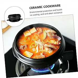 Горшок для бибимбапа BESTYASH Керамический термостойкий для риса запеканок и супов глянцевый энергосберегающий 1 шт. synthetic.ua - Фото 1