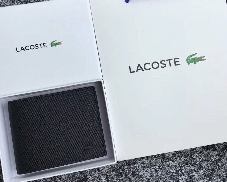 Мужской кошелек брендовый Lacoste 2 отделение для купюр и монетница, фото №5
